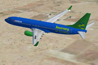 Screenshot of Journey Air And Hotel Boeing 737-800 in flight.