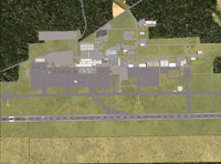 Overview of Jozef Puchnik International Airport.