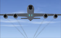 Screenshot of KC-135 in flight.