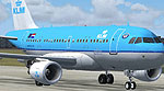 Screenshot of KLM Airbus A318-111 on the ground.