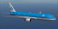 Screenshot of KLM Boeing 767-306 in flight.