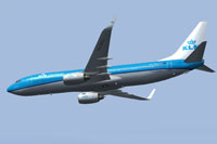 Screenshot of KLM Cityhopper Boeing 737-800 in flight.