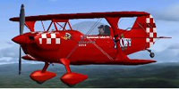 Thumbnail of a red LIC Christen Eagle in flight.