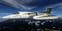 Screenshot of Weiss Global Logistics LJ24B in flight.