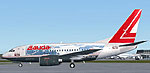 Screenshot of Lauda Air Boeing 737-600 on runway.