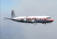 Screenshot of Linee Aeree Italiane Douglas DC-6B in flight.