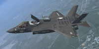 Screenshot of Lockheed Martin F-35 Lightning II in flight.