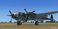 Screenshot of Lockheed P-38 on the ground.