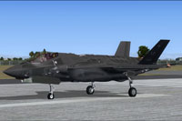 Screenshot of Luke AFB Lockheed-Martin F-35A on runway.