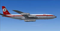 Screenshot of MEA Boeing 707 in flight.