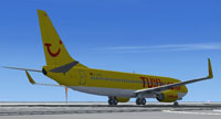 Screenshot of Tuifly Boeing 737-800 on the ground.