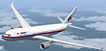 Screenshot of Malaysia Airlines A330-223 in flight.