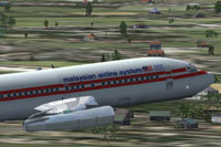 Screenshot of Malaysia Airlines System Boeing 737-200 in flight.