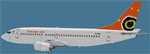 Profile view of Mango Boeing 737-300.