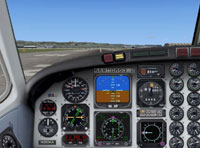 Screenshot of Default Beech King Air panel.