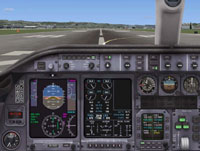 Screenshot of Default Learjet 45 panel.