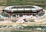 Aerial view of Mbombela Soccer Stadium.