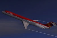 Screenshot of Avianca MD83 in flight.