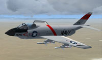 Screenshot of McDonnell F3H in flight.