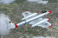 Screenshot of Meteor F8 in flight.
