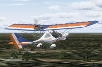 Screenshot of Microleve ML-400 in flight.