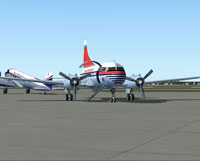 Screenshot of Mid Continent Convair 240 on the ground.