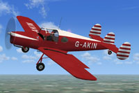 Screenshot of Miles Messenger G-AKIN in flight.
