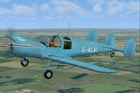 Screenshot of Miles Messenger G-ALAI in flight.