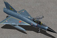 Screenshot of Mirage IIIB - No.203 Bleu Annees 80 on the ground.