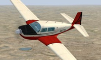 Screenshot of Mooney M20J N97TN in flight.