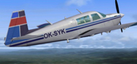 Screenshot of Mooney M20J OK-SKY in flight.