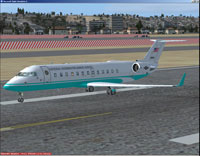 Screenshot of NUMA CRJ-200ER on runway.