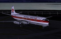 Screenshot of National Airways Vickers Viscount on runway.