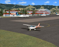 Screenshot of Nelson Regional Airport scenery.