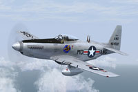 Screenshot of North American F-51H Maryland in flight.