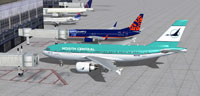 Screenshot of North Central Airbus A310-300 on the ground.