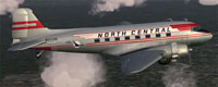 Screenshot of North Central Douglas DC-3 in flight.