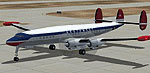 Screenshot of Northwest Airlines Lockheed Connie on the ground.