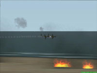 Screenshot of P-38 firing weapons.