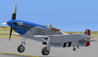 Screenshot of P-51 Racer 'Cripes 'A Mighty' on the ground.