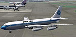 Screenshot of Pan Am Boeing 707-420 on the ground.