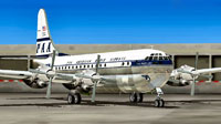 Screenshot of Pan Am Boeing B377 on the ground.