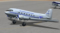 Screenshot of Pan Am Douglas DC-3 on the ground.