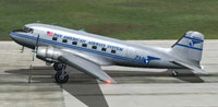 Screenshot of Pan Am Douglas DC-3 on runway.