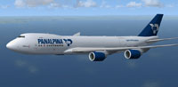 Screenshot of Panaplina (Atlas Air) Boeing 747-87UF in flight.