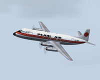 Screenshot of Pearl Air Viscount 804 in flight.