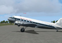 Screenshot of Peau Vava'U Air DC-3 on the ground.