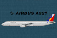 Profile view of Philippine Airlines Airbus A321.
