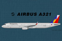 Profile view of Philippine Airlines Airbus A321.