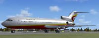 Screenshot of Platinum Airways Boeing 727-200 on runway.